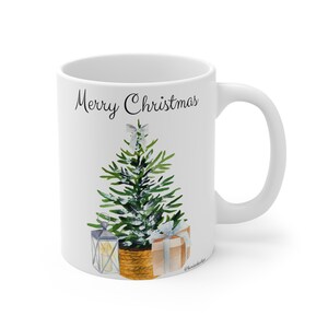 Frohe Weihnachten - Caneca de cerâmica branca, 11 onças