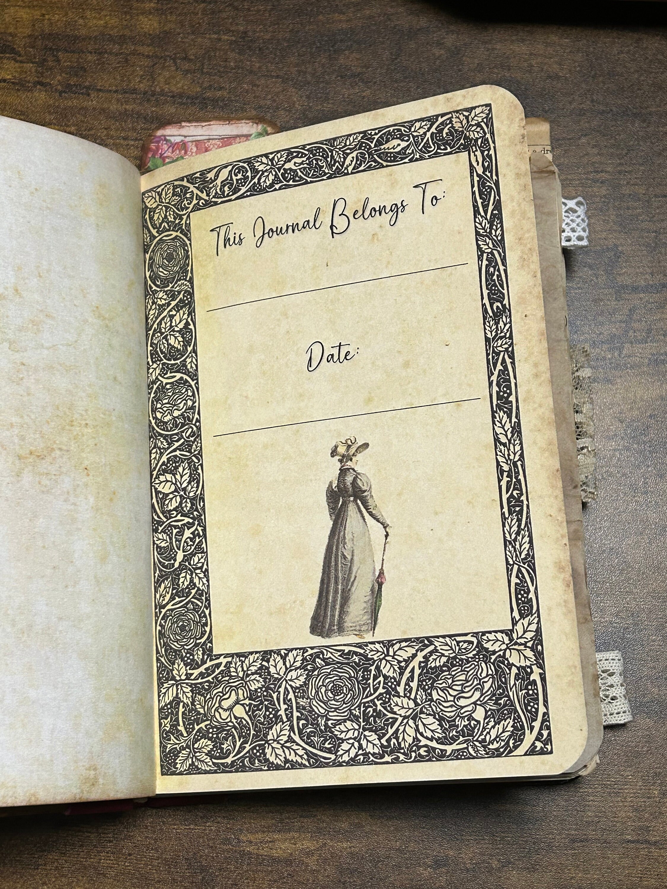 Custom Handmade Journal Jane Austen Theme sense &amp; - Etsy