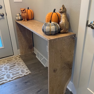 Oak Waterfall Console table
