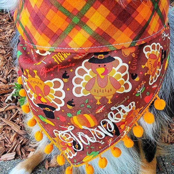 Turkey Dog Bandana Etsy