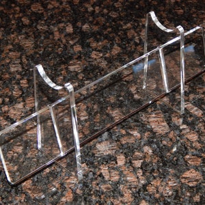 Adjustable Light Saber Display Stand laser cut from 1/4&quot; clear acrylic