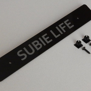 Subie Life Acryl Nummernschild Delete: Subaru WRX STI (2008-2014)
