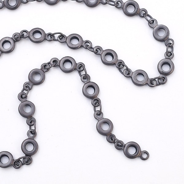 Matte Gunmetal 4mm Donut Chain 1 ft for 3.00