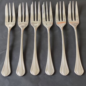 6 silver plated cake forks goldsmith Christofle modele printania français silver plated pastry cake forks