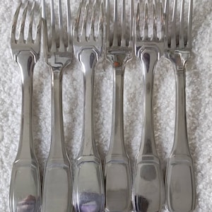 6 dessert forks dessert in silver metal silversmith french silver-plated dessert forks
