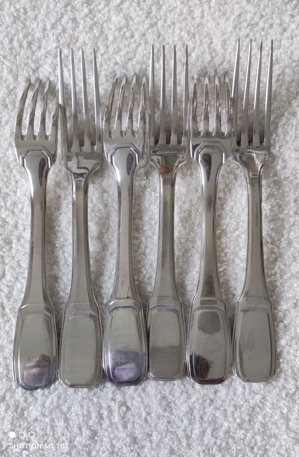 6 dessert forks dessert in silver metal silversmith french silver-plated dessert forks