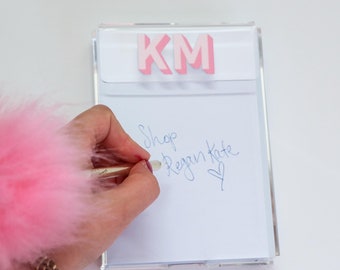 Personalized Acrylic Notepad Holder: Custom Desk Accessory