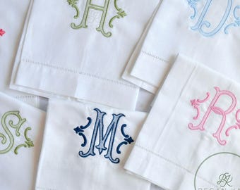 Personalized Linen Monogram Hand Towel, Monogram Hostess Gift Towel, Wedding Registry, Bridesmaid, Engagement gift, Personalized Gift