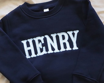 Embroidered Applique Name Sweatshirt - Custom Toddler Gift
