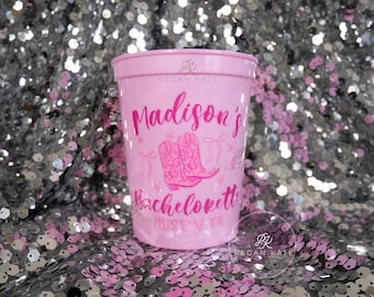 Custom Bachelorette Party Cups, Last Rodeo Decor, Western Event