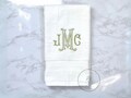 Monogrammed Hand Towel, Embroidered bath hand towel, sage bathroom decor, wedding registry gift, dorm decor, graduation gift, christmas gift
