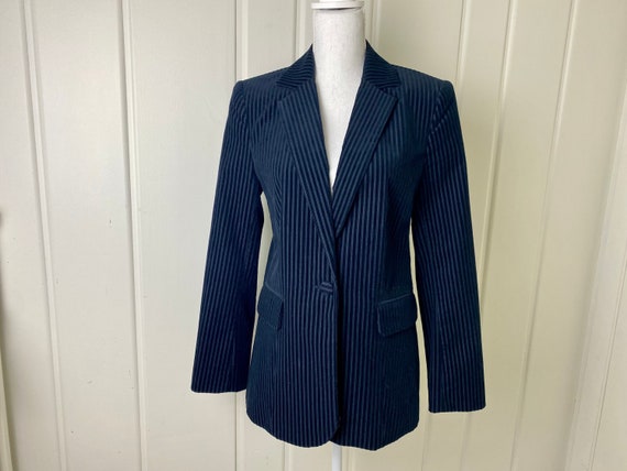 velvet striped blazer