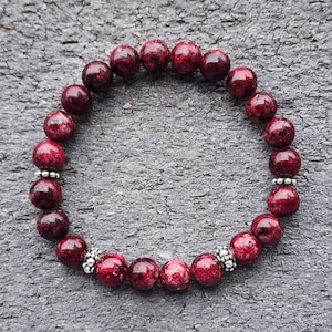 Multiple Myeloma Awareness Gemstone Bracelet ~ Jade ~ Fighting Spirit, Serenity, Wisdom (8mm beads)