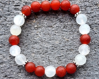 Squamous  Cell Carcinoma ~ Red Gobi Agate & Selenite ~ Inner Strength, Grounded, Healing