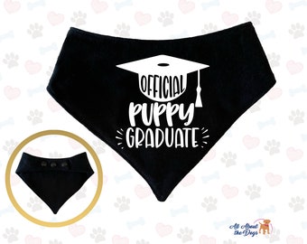 Cadeau de remise des diplômes Bandana pour chien | Cadeau d'amant de chien | Cadeau de maman chien | Bandana pour chien personnalisé | Bandana pour chiot | Annonce de remise des diplômes