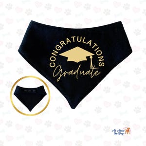 Custom Reversible Dog Bandana, Class of 2025 Graduation Announcement, Personalized Gifts for Dog Owners