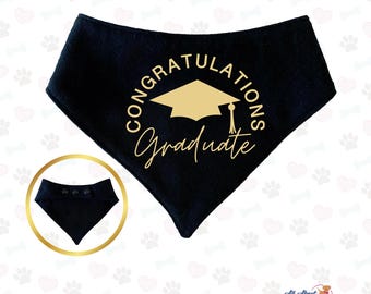 Custom Reversible Dog Bandana, Class of 2026 Graduation Announcement, Personalized Gifts for Dog Owners