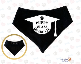 Cadeau de remise des diplômes Bandana pour chien | Cadeau d'amant de chien | Cadeau de maman chien | Bandana pour chien personnalisé | Bandana pour chiot | Annonce de remise des diplômes