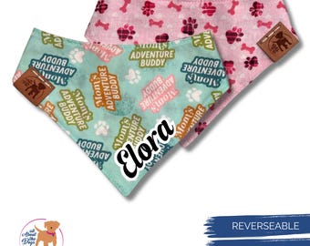 Bandana personalizada para perros Mom's Adventure Buddy, talla XL. Regalos para acampar y hacer senderismo para dueños de mascotas.