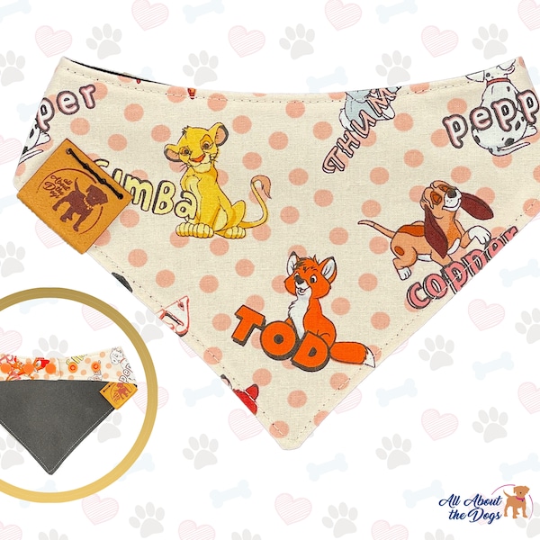 The Fox and the Hound Dog bandana | Dog Lover Gift | Custom Dog Bandana | Personalized Dog Gift | Small Dog Accessories