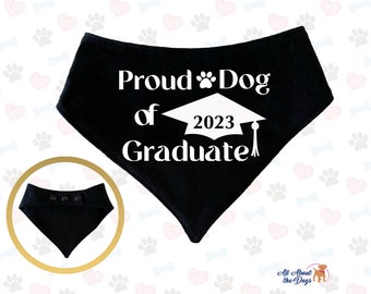 Dog Bandana Graduation Gift | Dog Lover Gift | Dog Mom Gift | Custom Dog Bandana | Class of 2023 Graduation Bandana |Graduation Announcement