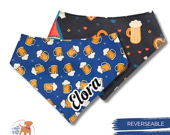 Oktoberfest Dog Bandana Snap Button - Dog Dad Gifts for Beer Lovers
