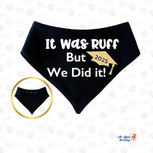 Personalized Dog Bandana for Class of 2025, Custom Reversible Pet Bandana, Graduation Gifts for Dog Owners
