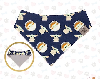 Baby Alien Pet Bandana | Reversible Snap-On Space Dog Scarf