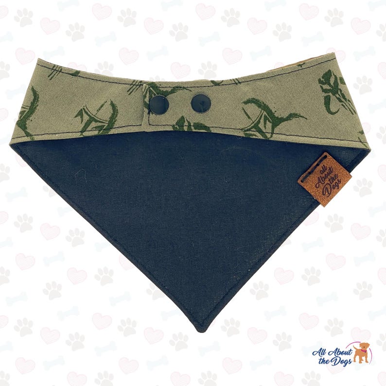 Minimal Helmet Pet Bandana | Reversible Snap-On Galaxy Dog Scarf image 4