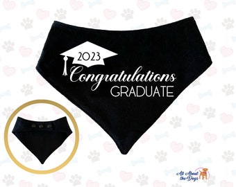2023 Graduation Custom Dog Bandana | Dog Lover Gift | Dog Mom Gift | Personalized Dog Bandana | Graduation Gift