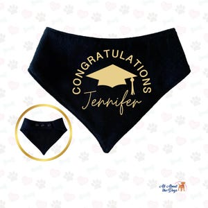 Custom Reversible Dog Bandana, Class of 2026 Graduation Announcement, Personalized Gifts for Dog Owners bild 2