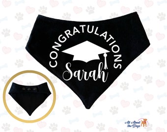 Dog Bandana Graduation Gift | Dog Lover Gift | Dog Mom Gift | Custom Dog Bandana | Puppy Bandana |Graduation Announcement