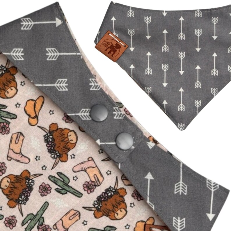 Cow Print Dog Bandana Personalized - Western Gifts for Pet Owners image 4