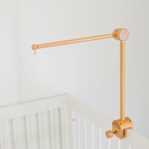 Mobile Hanger for Crib by OkidoKids® - Baby Mobile Arm - Baby Mobile Hanger Foldable - Wooden Mobile Hanger (27x14 inch)