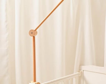 Cintre mobile pour lit de bébé - Cintre pour mobile bébé pliable - Cintre pour mobile en bois (27 x 14 pouces) - OkidoKids™