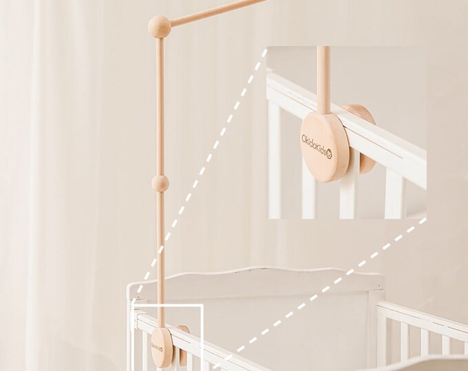 Wooden Holder for Baby Crib Mobile Baby Mobile Wood Arm Etsy
