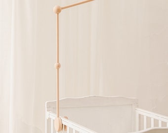 Baby Mobile Hanger 68x36cm (27x14 inch), Baby Crib Wooden Mobile Arm, Baby Mobile Crib Holder, Nursery Mobile Crib Holder, Nursery