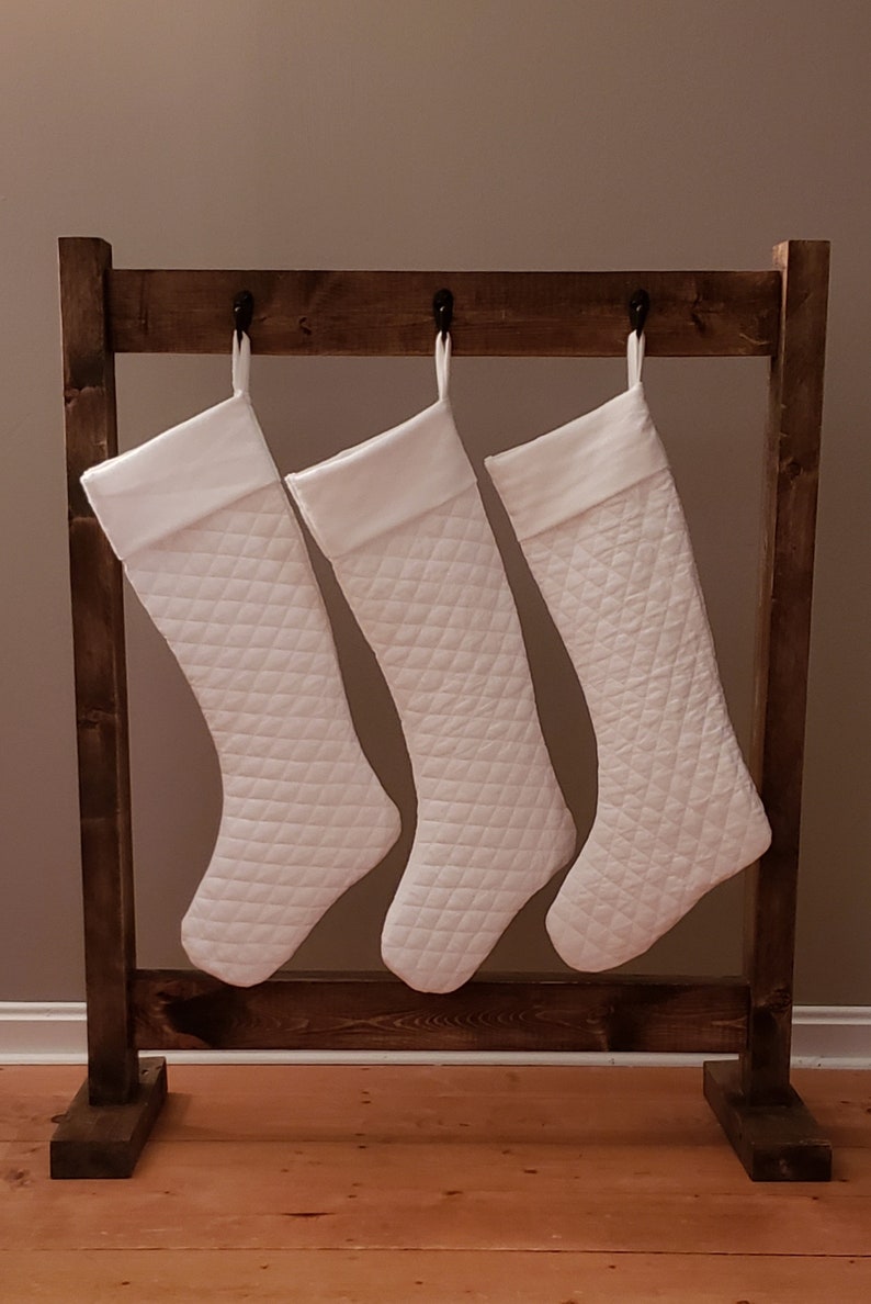 Wood Christmas Stocking Holder Stand Etsy