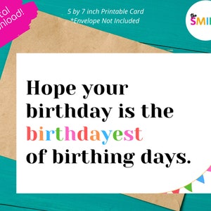 Carte d'anniversaire imprimable drôle, carte d'anniversaire imprimable mignonne, carte d'anniversaire avec une énonciation drôle, anniversaire d'un ami, carte d'anniversaire d'ami drôle