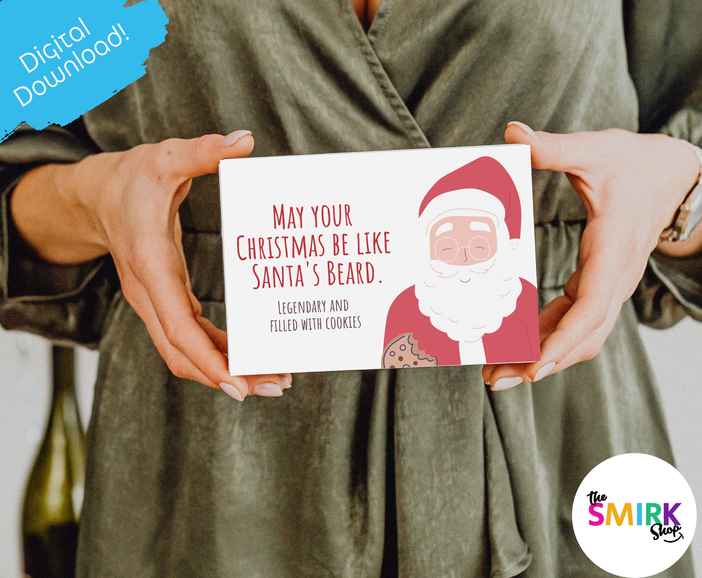 Printable Christmas Card, Printable Holiday Card, Holiday Card Funny ...