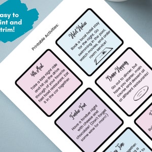 Printable Mother Daughter Activity Cards, Printable Mom and Me Jar, Printable Gift for Daughter ...