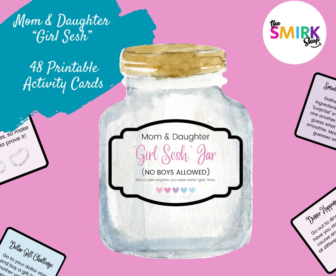 Printable Mother Daughter Activity Cards Printable Mom and Me Etsy
