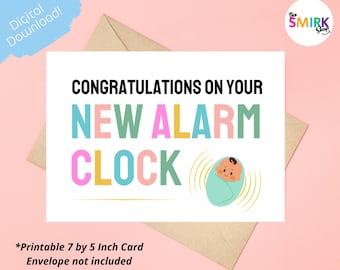 Funny New Baby Card: Printable Congratulations Card (PDF Download)