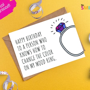 Cartão de aniversário para imprimir para ela, Cartão de aniversário para imprimir, Cartão de aniversário para imprimir engraçado, Cartão de aniversário engraçado para ela, Cartão de aniversário para amiga