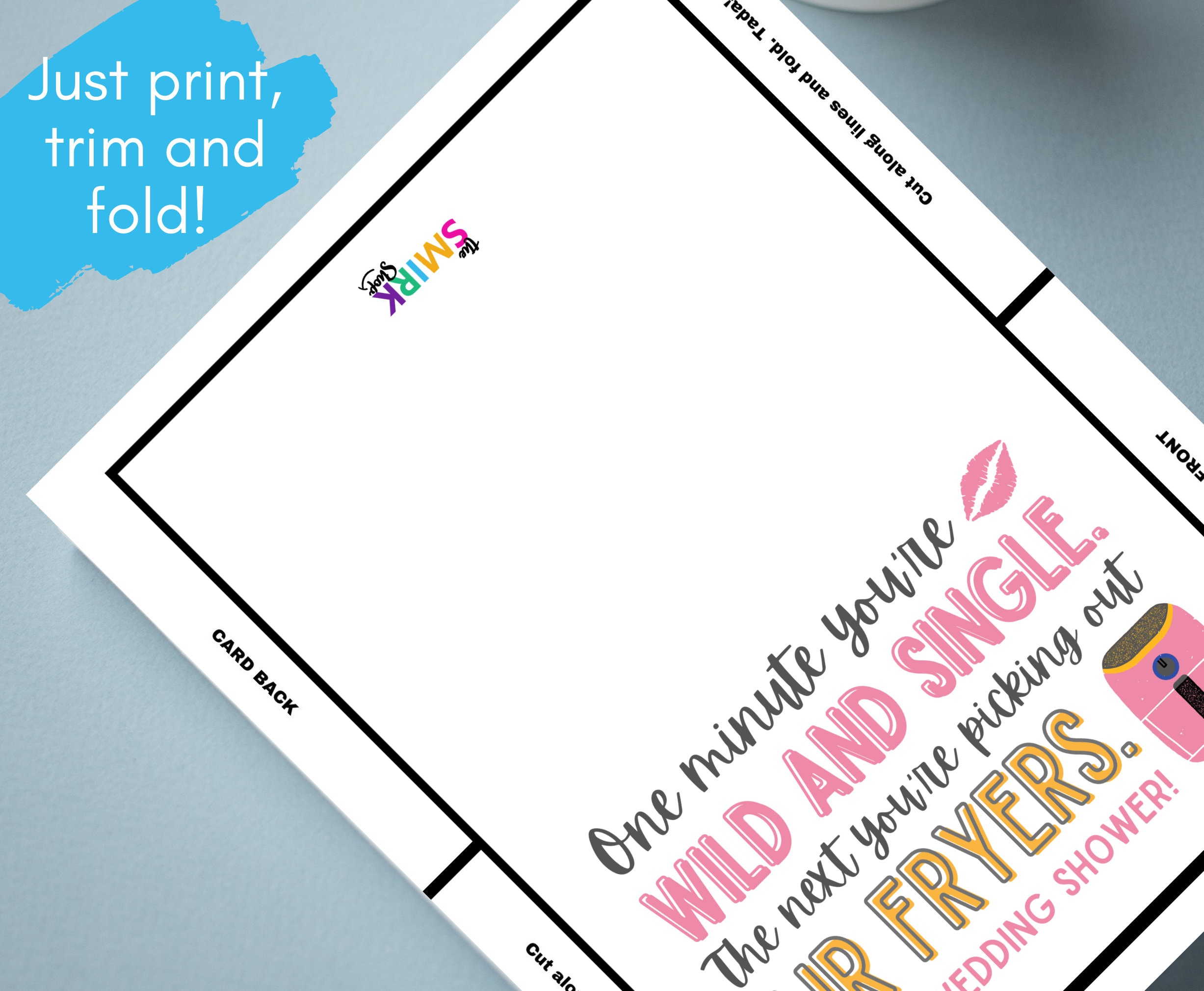 Printable Bridal Shower Card, Funny Friend Shower Card, Sarcastic ...