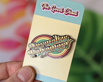 Normalize Polyamory Retro Hard Enamel Pin