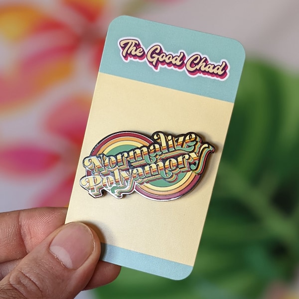 Normalize Polyamory Retro Hard Enamel Pin