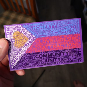 Polyamory Pride Flag Word Art Vinyl Sticker