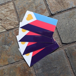 Polyamory Pride Vlag Vinyl Sticker 4 Stuks