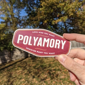 Polyamory Retro Badge Vinyl Sticker